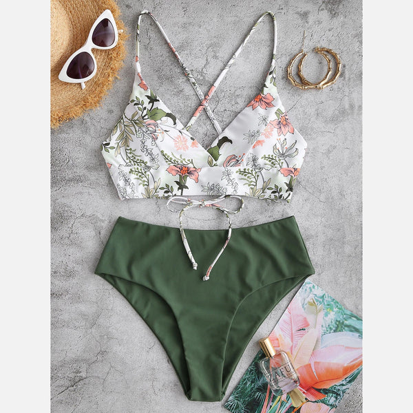 Flower Print Swimsuit Bikini