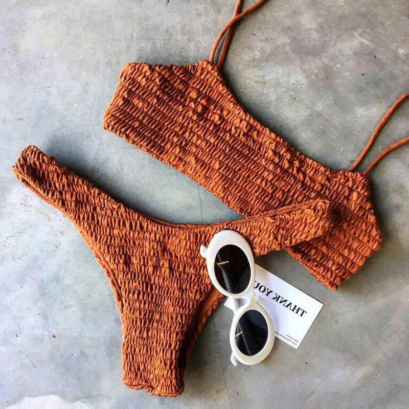 Ruffles Crochet Bikini Set