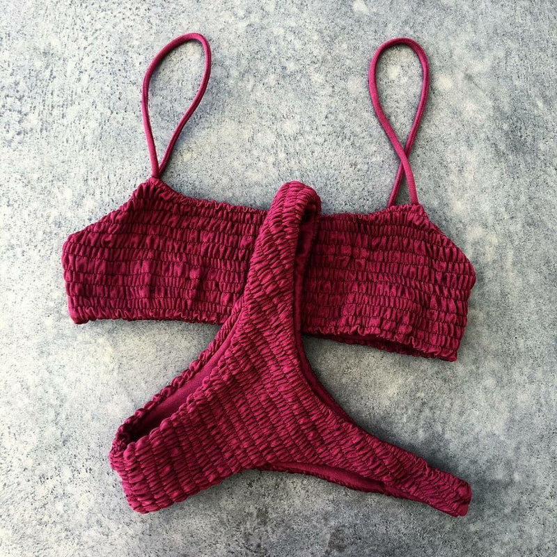 Ruffles Crochet Bikini Set