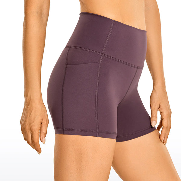 High Waisted Yoga Shorts with Pockets