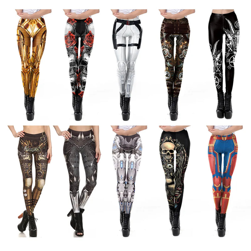 Gothic Print Leggings