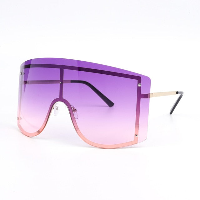 Women Oversized Rimless Sunglasses