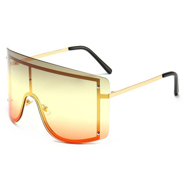 Women Oversized Rimless Sunglasses