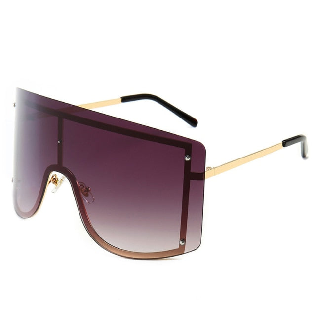 Women Oversized Rimless Sunglasses