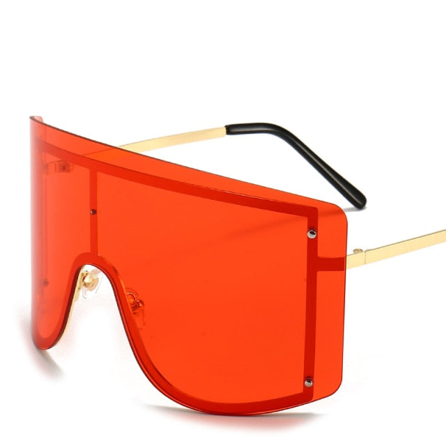 Women Oversized Rimless Sunglasses