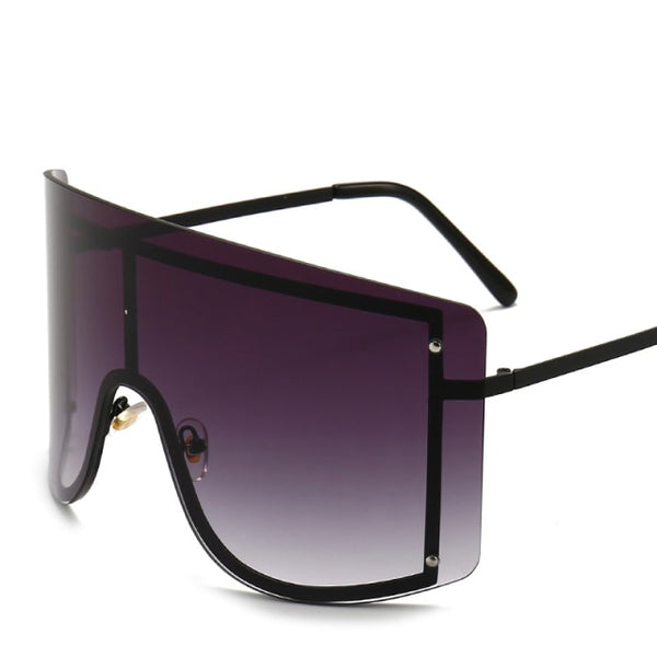 Women Oversized Rimless Sunglasses