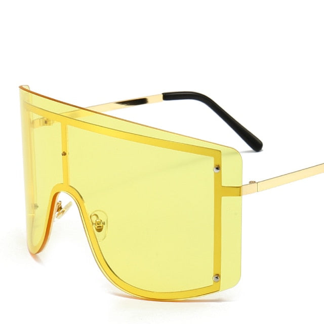 Women Oversized Rimless Sunglasses