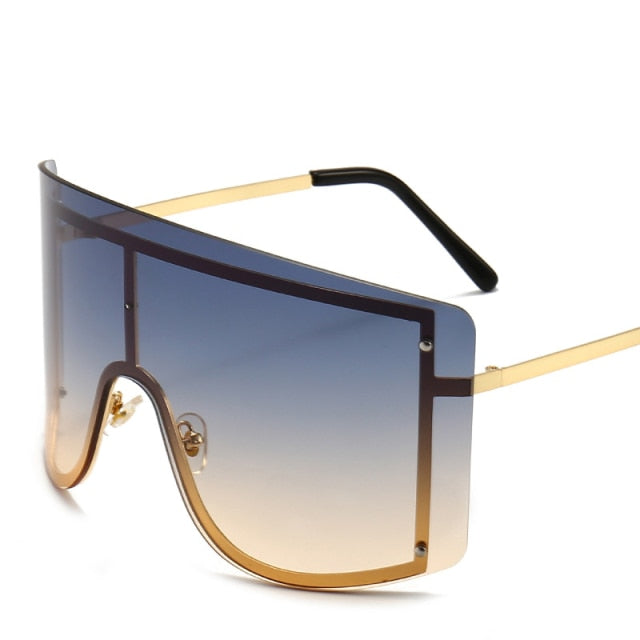 Women Oversized Rimless Sunglasses